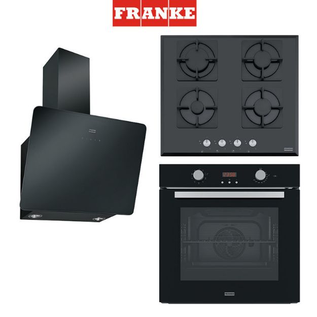 Franke Smart Linear Black [615 V BK/SS+FHNS6044GBKC+FSL86HBK]AD-FR98 resmi